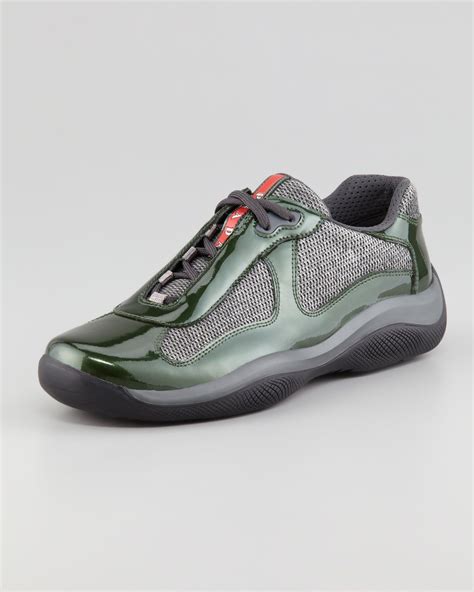 green and black prada sneakers